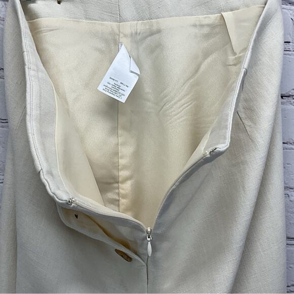 J.Crew Factory Linen Blend Sailor Shorts Women's Size 6 Cream Lagenlook Beachy - Picture 5 of 8